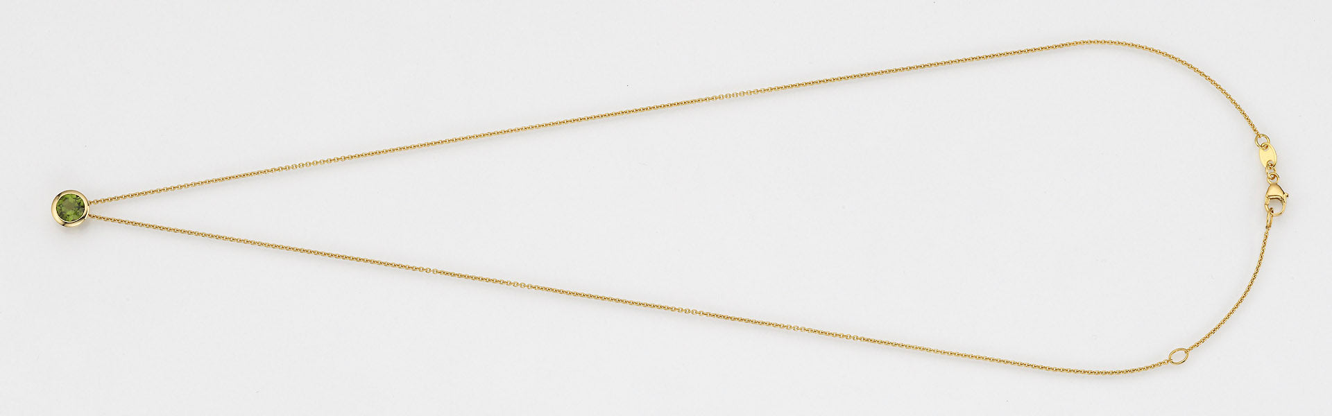 Eugen Rühle Anhänger Grünturmalin 5 mm 585 Gelbgold Kette