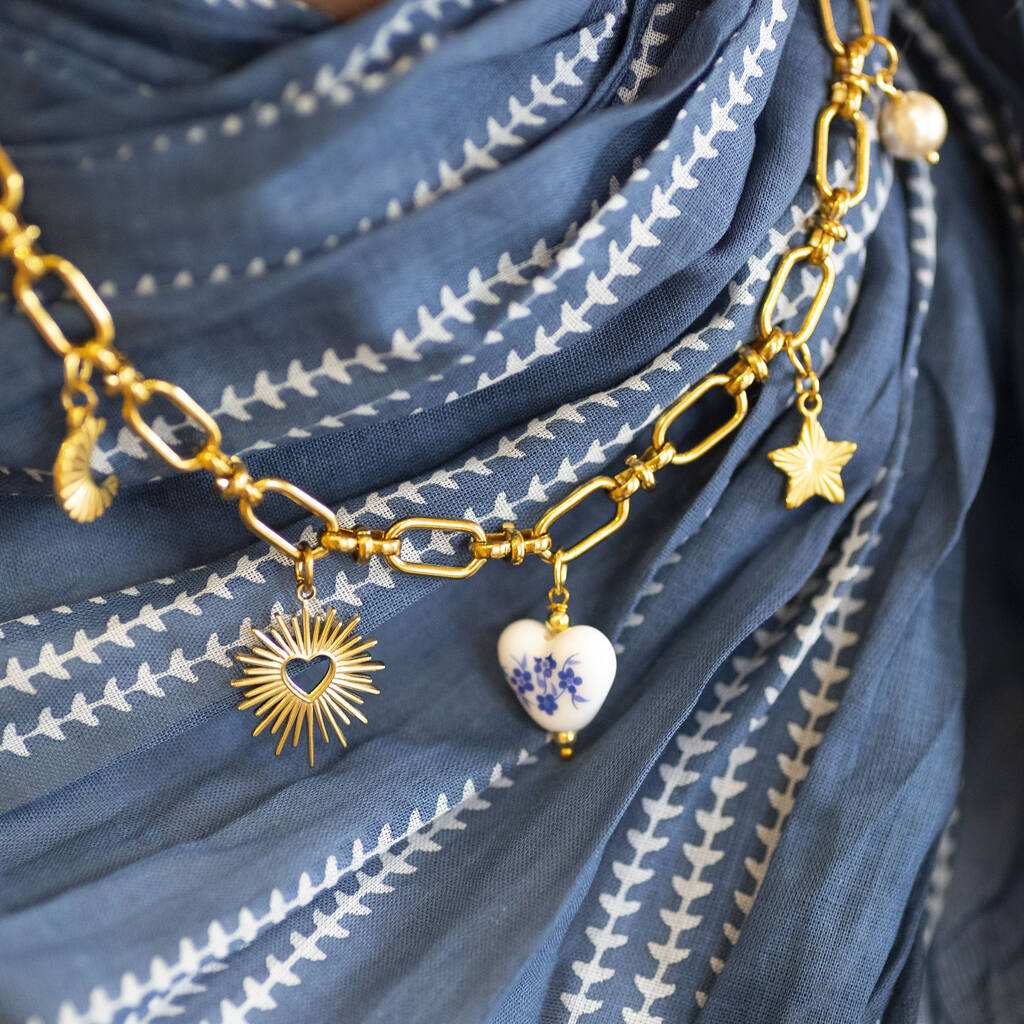 Joy by Corrine Smith Chunky Charm Halskette Gold 40cm
