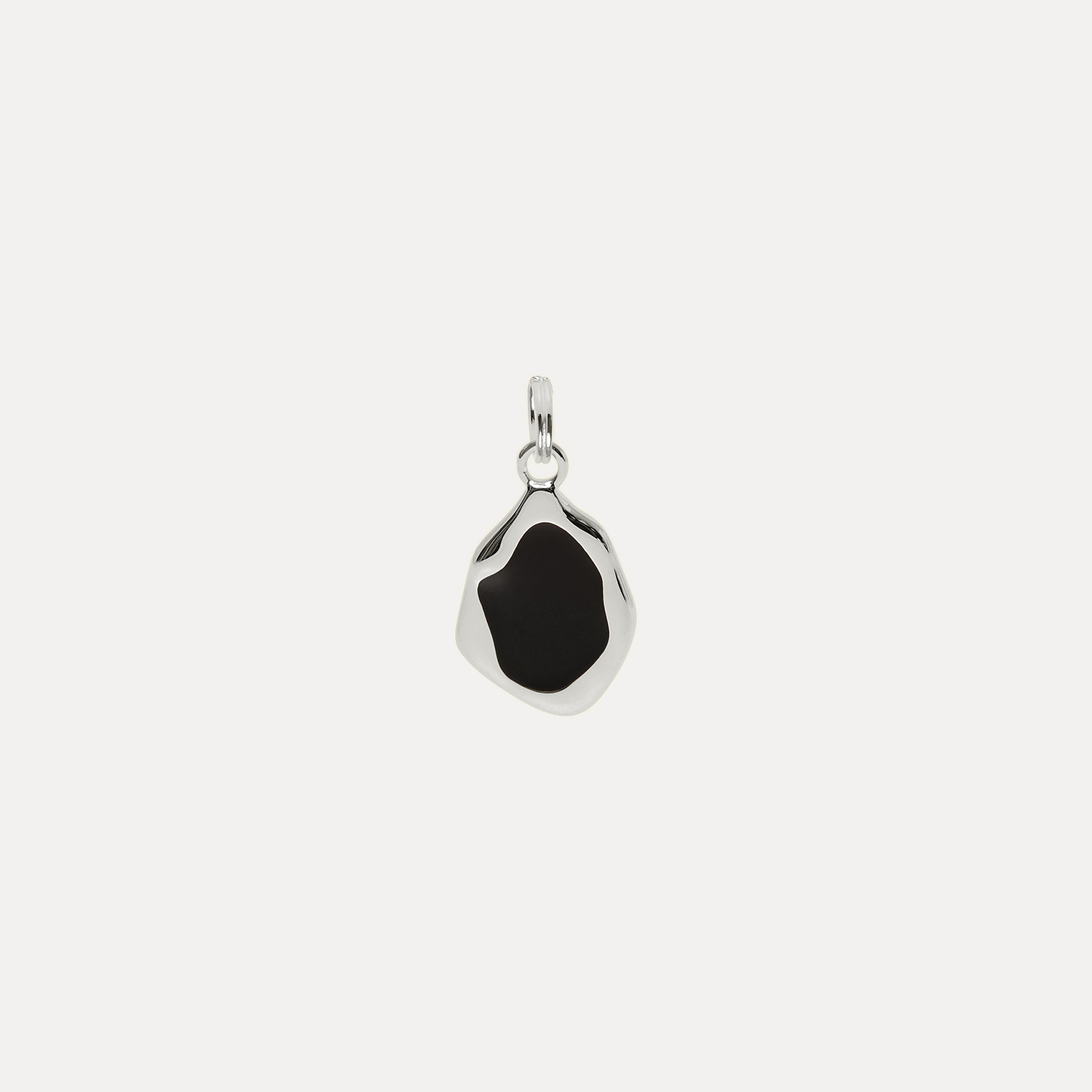 Stilnest Oyster Anhänger Schwarz 24k Gold Vermeil Emaille