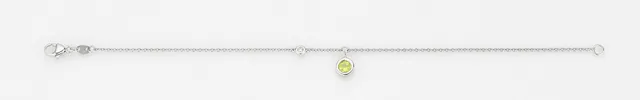 Eugen Rühle Armband 0,02ct Brillant Peridot 760 Weißgold