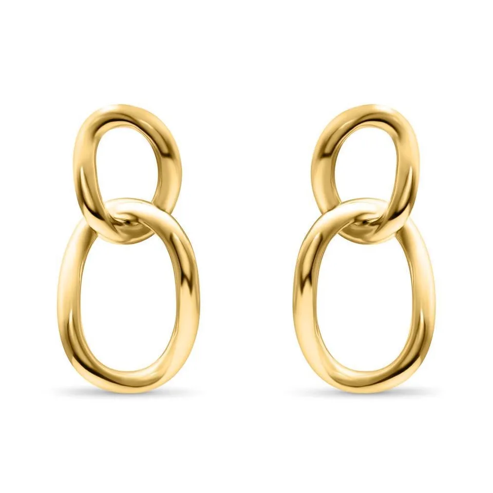 JEWLIX Ohrstecker 925 Silber Gold Damen Ohrringe