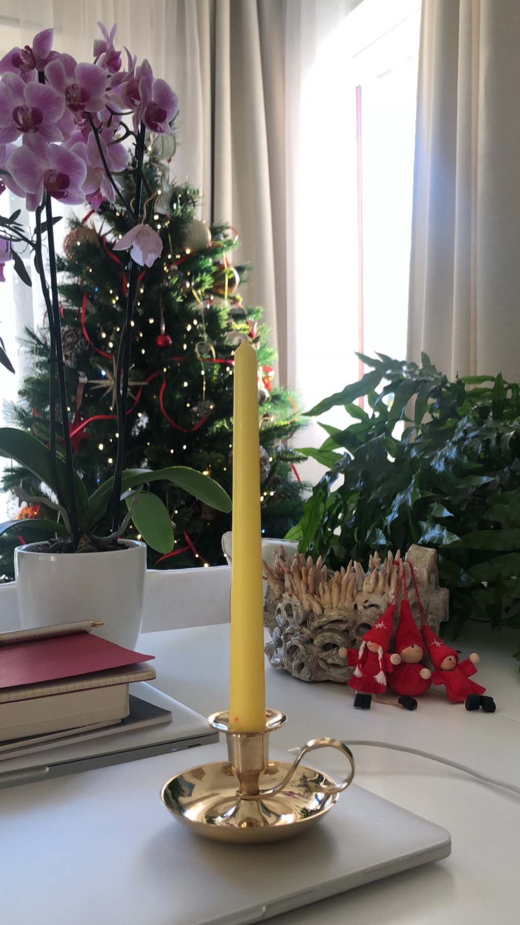 NKlaus Candle Holder Handleuchter Gold Messing 5cm