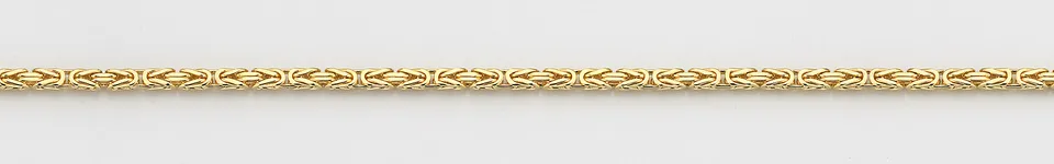 Eugen Rühle Königskette massiv 4-kant 2,6mm Meterware 750 Gold