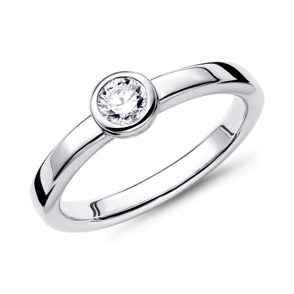 JEWLIX VR0045 Verlobungsring Silber 54mm Zirkonia
