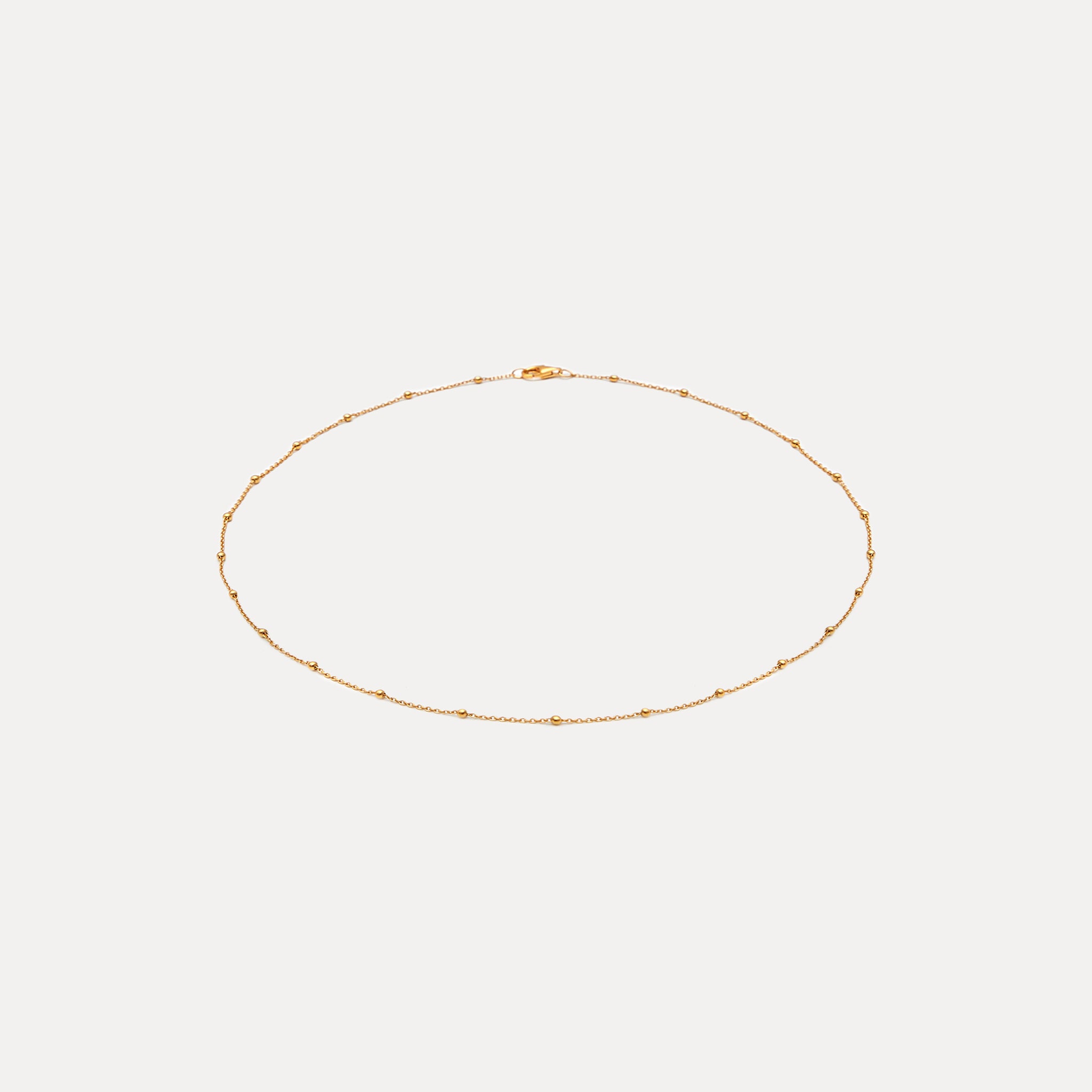 Stilnest Satellite Kette Ankerkette 24k Gold Vermeil 45cm