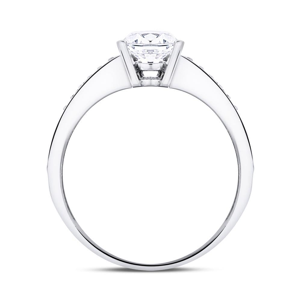JEWLIX Verlobungsring 375 Weißgold Zirkonia 52mm