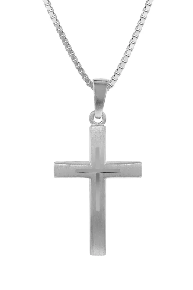 trendor Halsketten Kreuz Kinder-Halskette Silber 925 42 cm