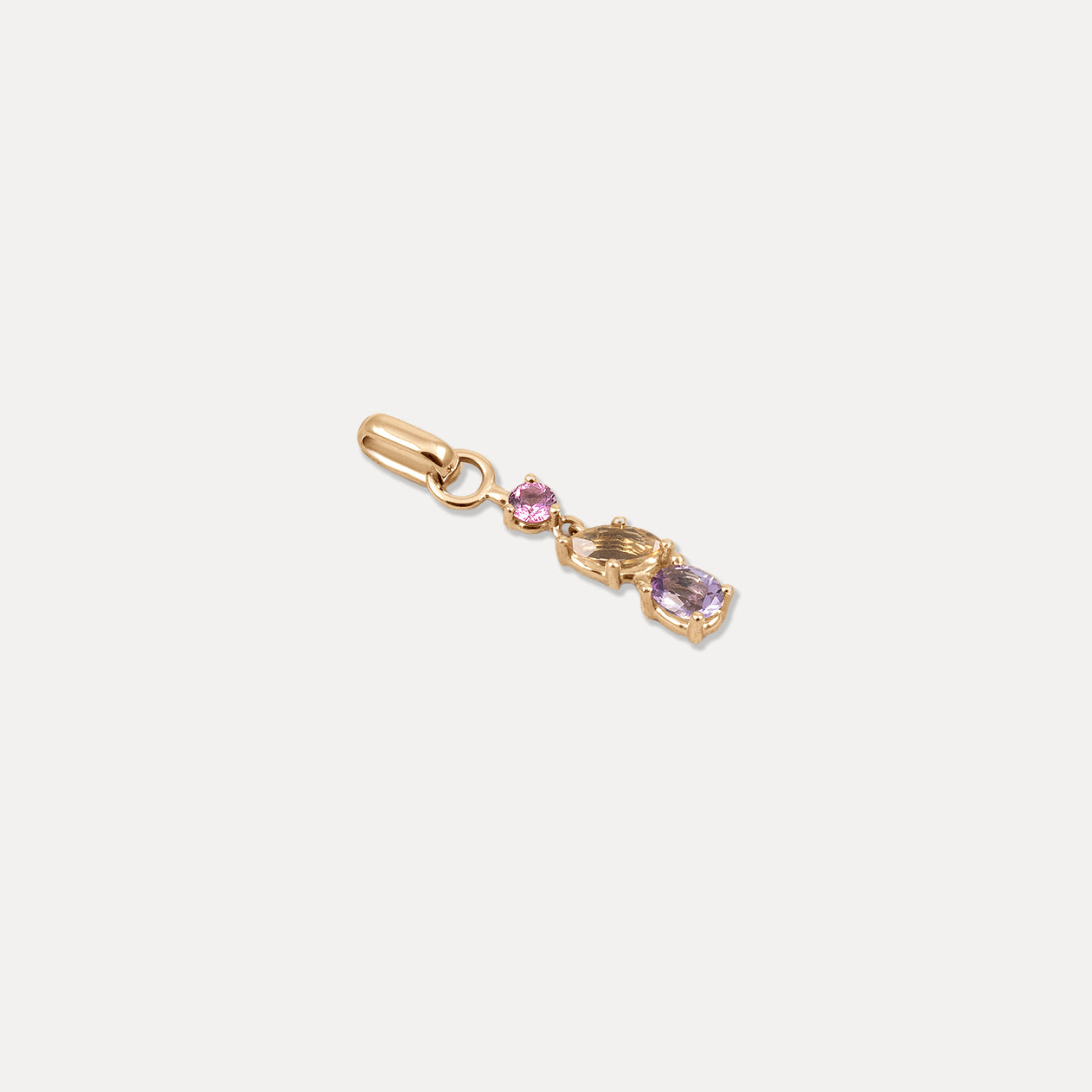 Stilnest Chroma Anhänger 585 Gold mit Amethyst Citrin Turmalin