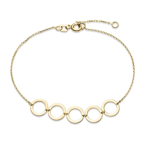 JEWLIX ID-Armbänder Damenarmband 375 Gelbgold Kreise