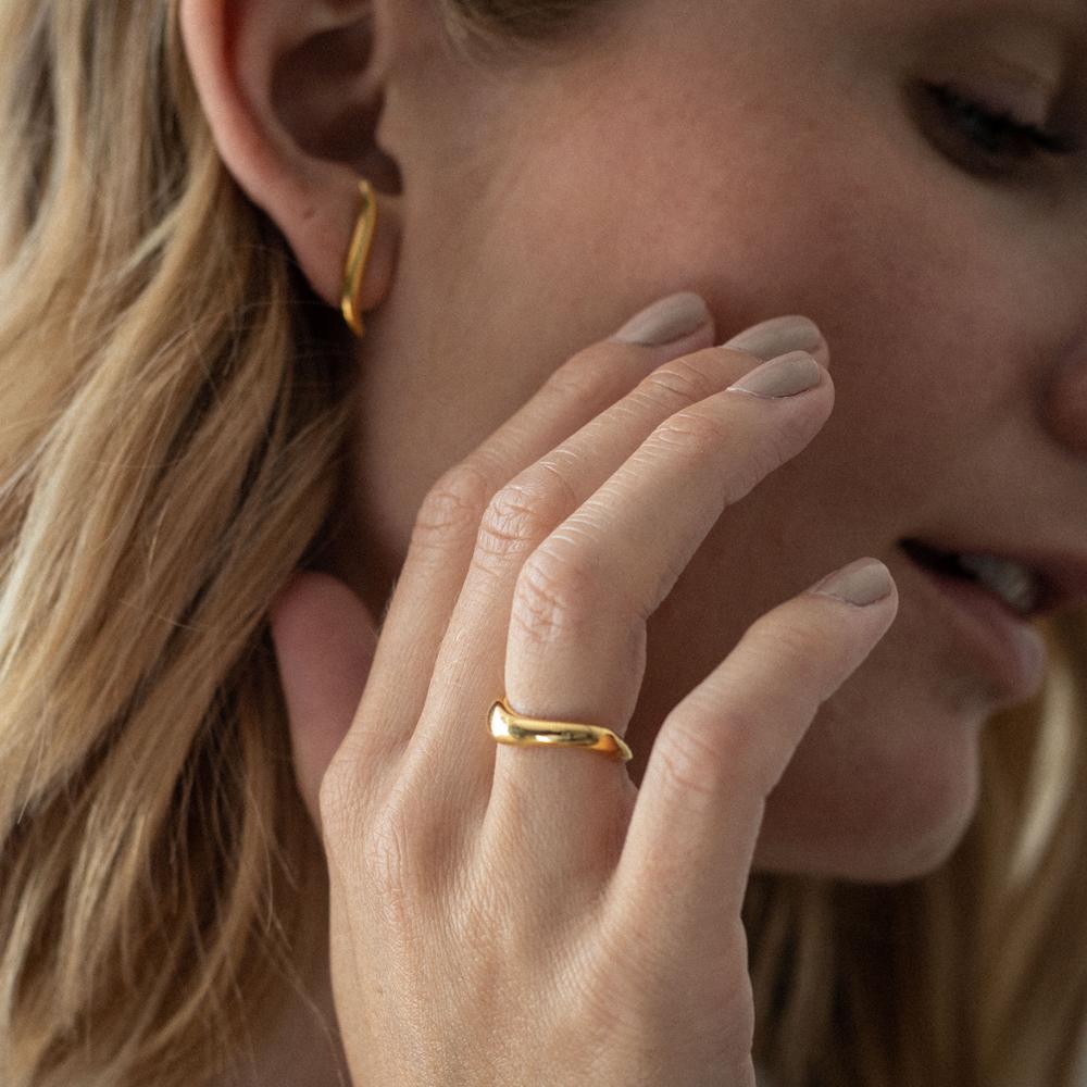 Stilnest Heirloom Ring 585 Gold Massivgold Größe 52