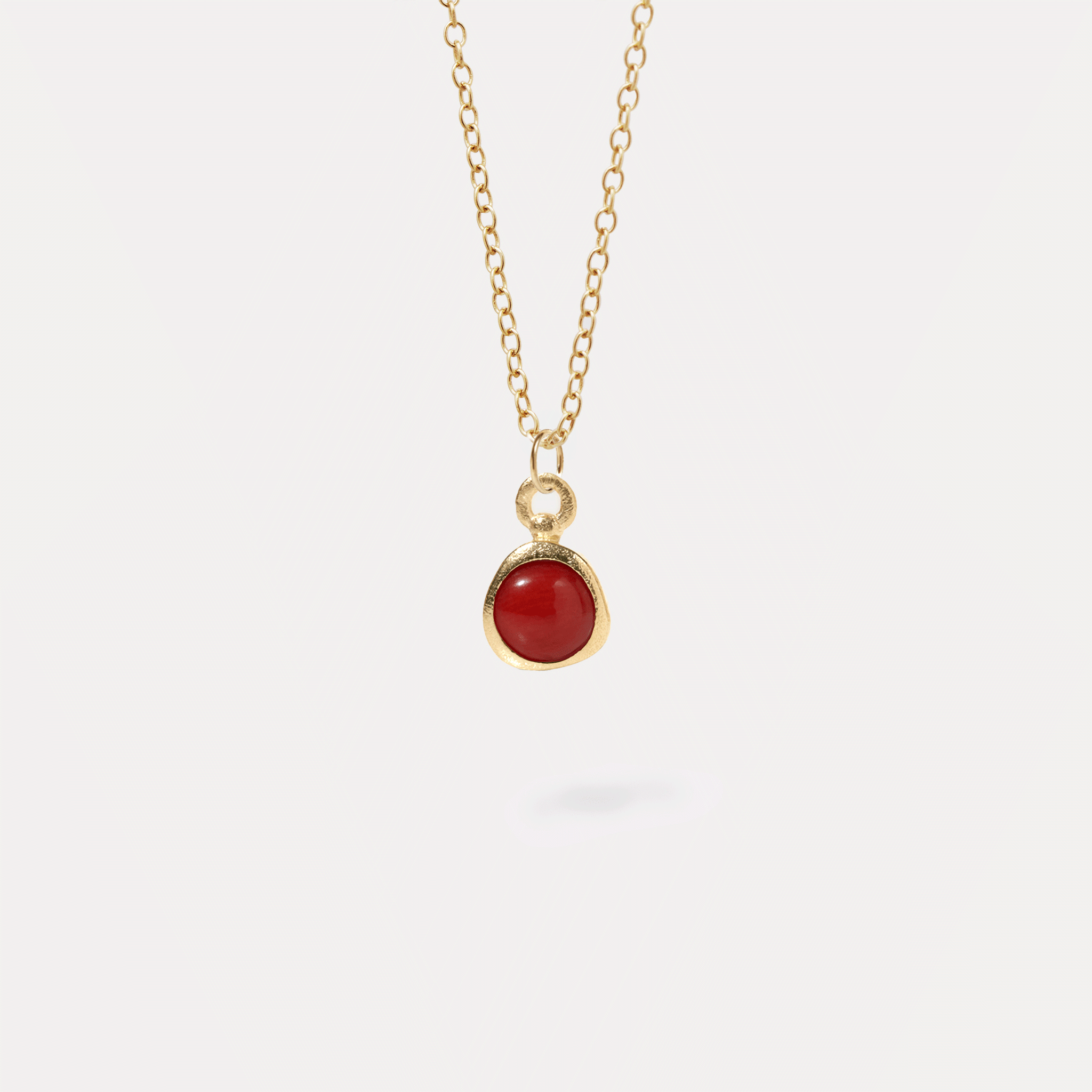Stilnest Zodiac Birthstone Halskette 585 Gold Widder 45cm