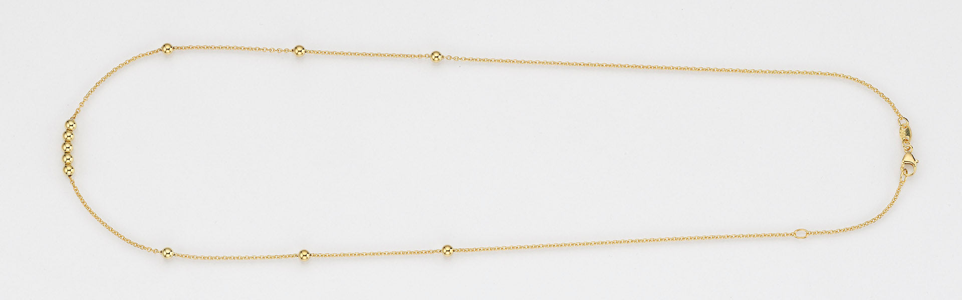 Eugen Rühle Colliers 20.5111 Ankerkette 11 Kugeln 45cm 585 Gelbgold