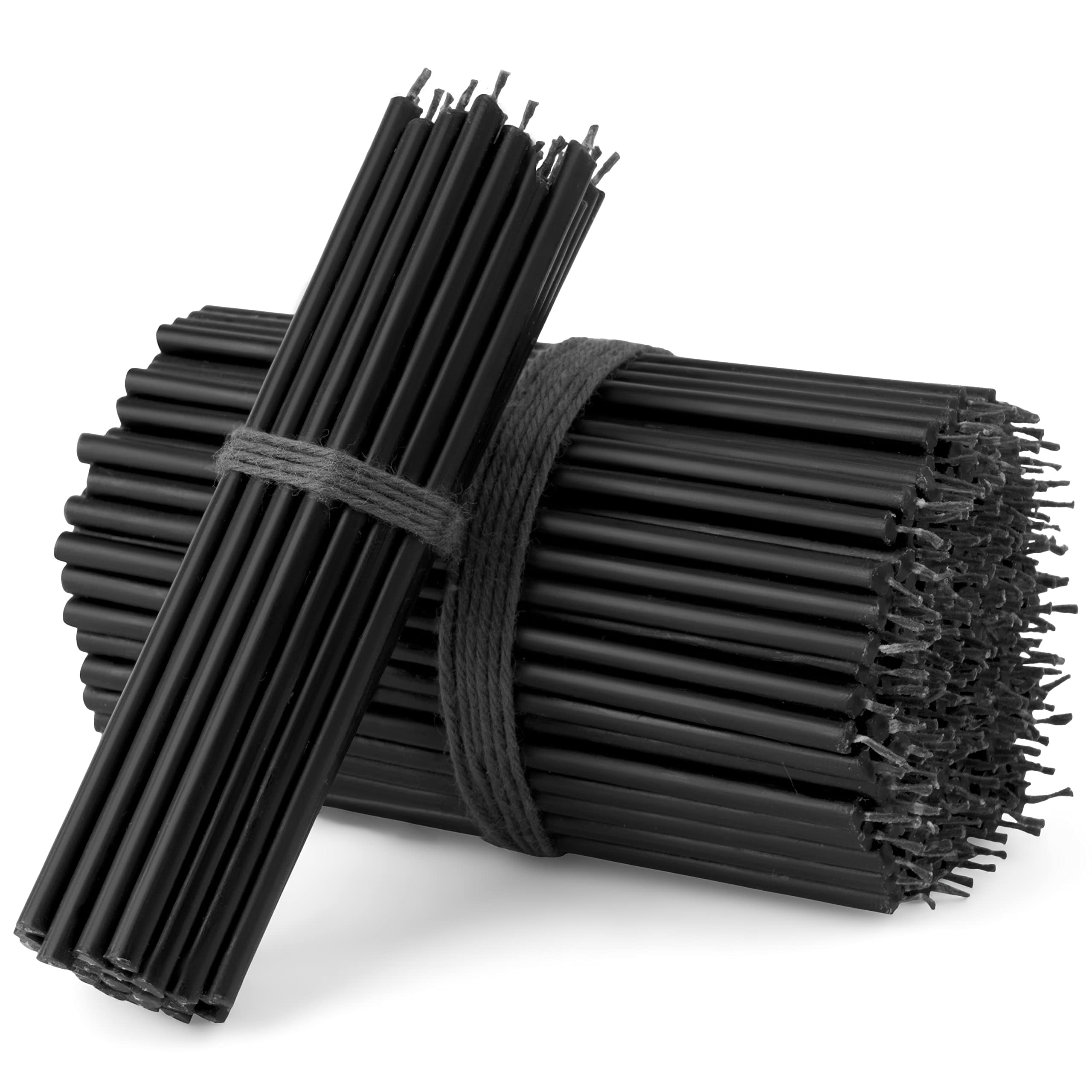 NKlaus Candles Stabkerzen schwarz 16 cm 50 Stück Paraffin