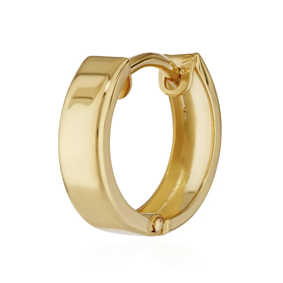 NKlaus Jewellery Klappcreole Gelbgold 333 quadratisch 12,4mm