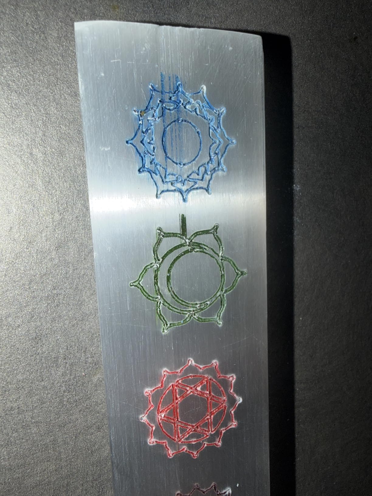 NKlaus Healing Crystals Selenit Ladeplatte Chakra 19 cm