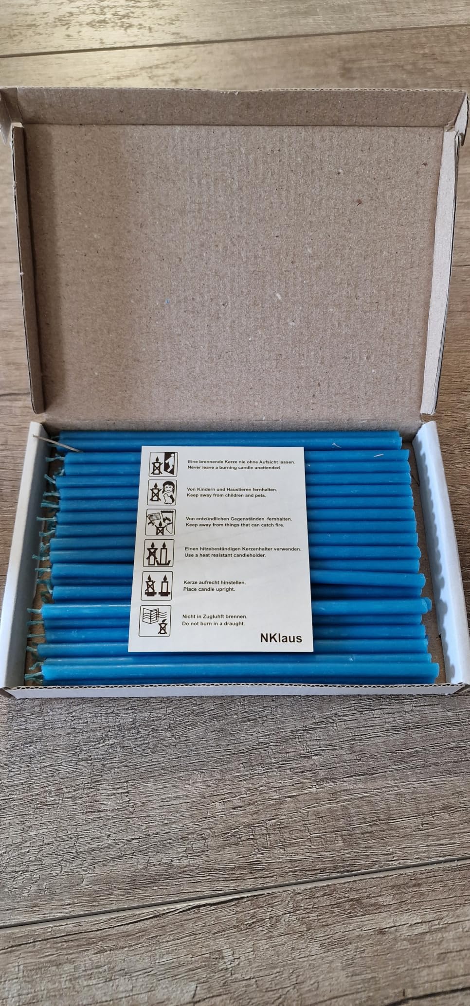 NKlaus Stabkerzen Rot 16cm Paraffinkerzen 50 Stück