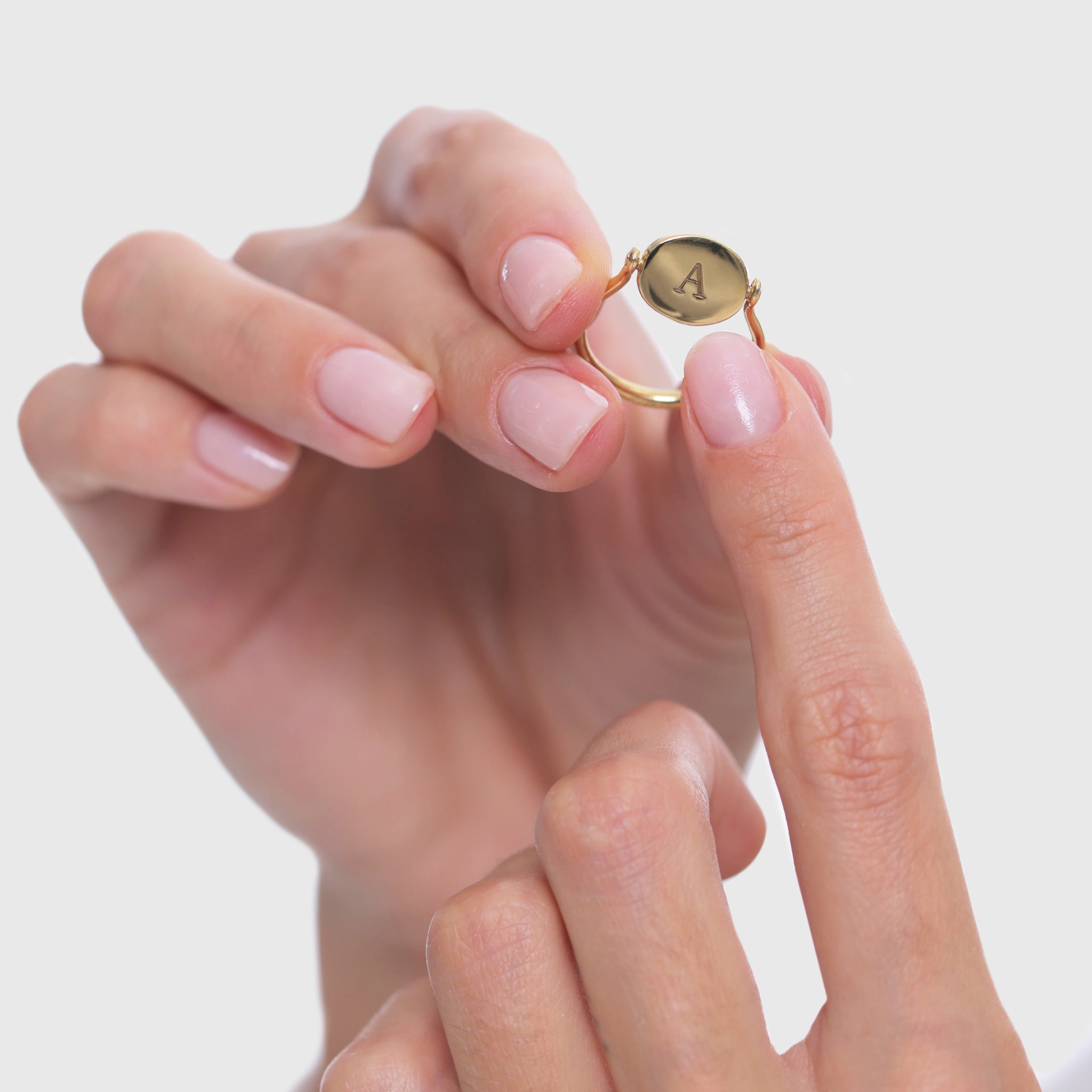 Stilnest Supernova Flip Emaille Ring Schwarz 24k Gold Vermeil 52