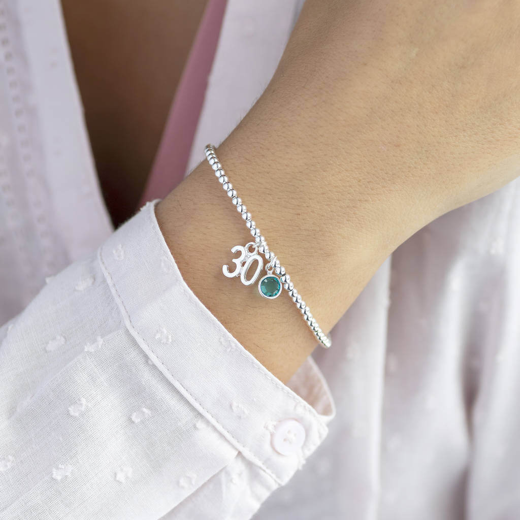 Joy by Corrine Smith 30. Geburtstag Armband Perlen Charm
