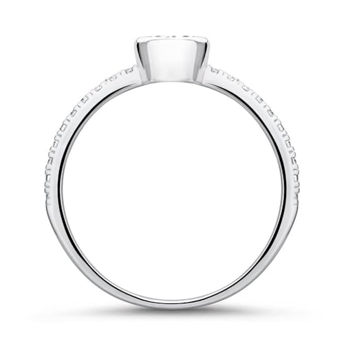 JEWLIX Verlobungsring 375 Weißgold Ring 54mm Zirkonia
