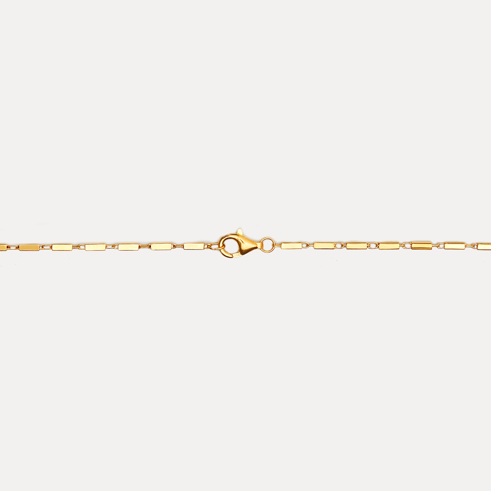 Stilnest Brick Kette Gold Vermeil Gliederkette 45cm