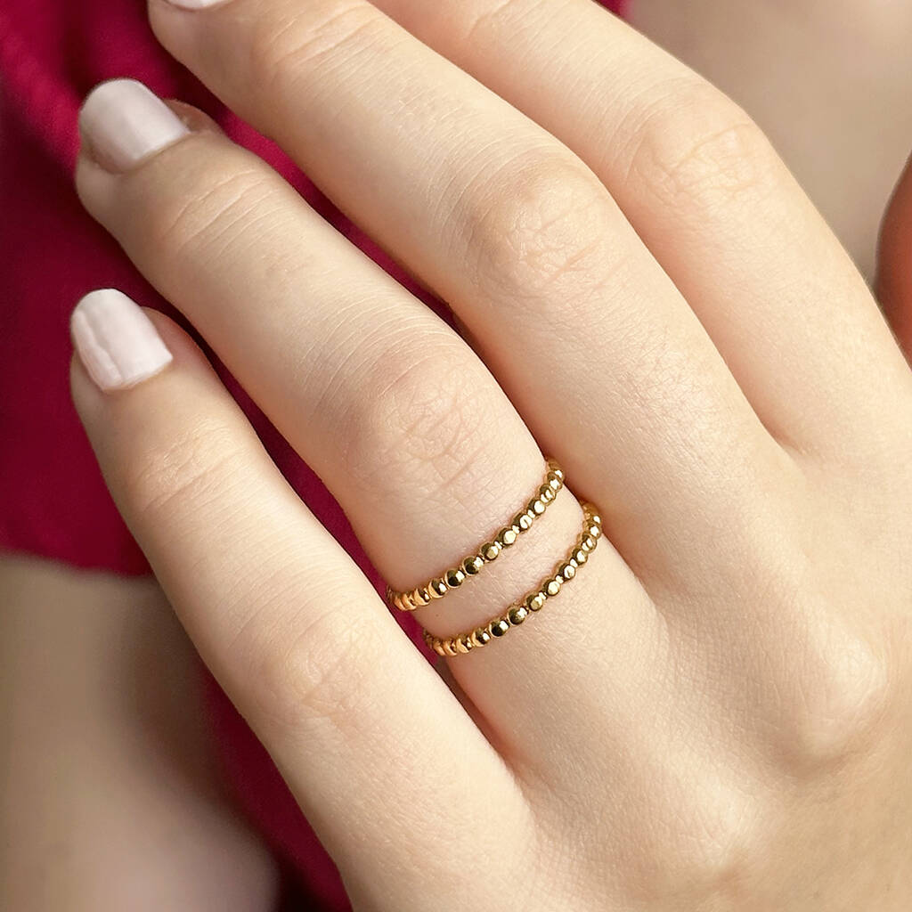 Joy by Corrine Smith Double Band Ring Gold verstellbar