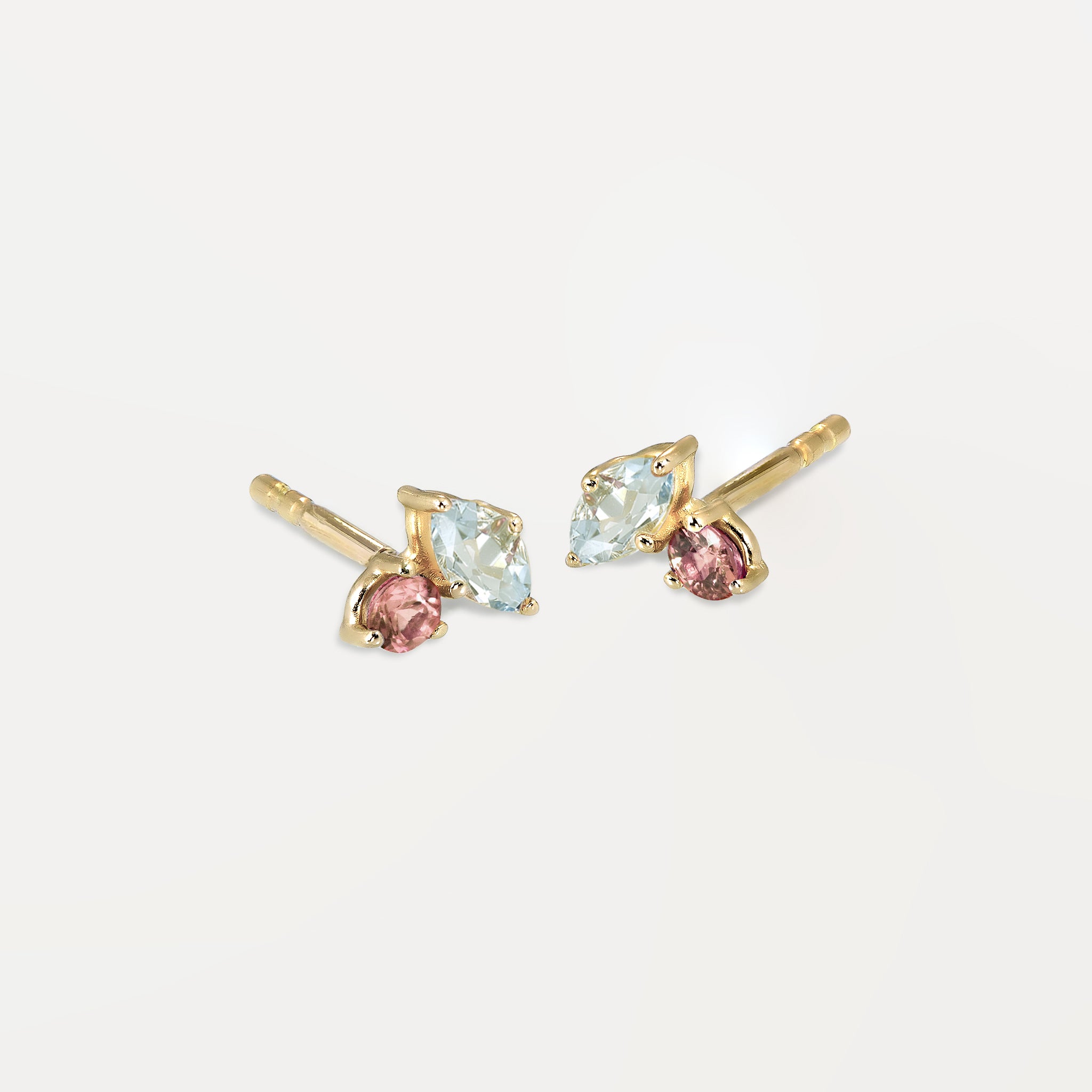 Stilnest Joy Ohrstecker Ohrringe 585 Gold Aquamarin