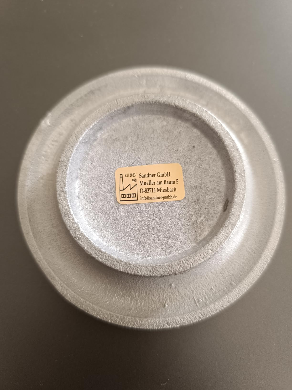 NKlaus CANDLE HOLDER Kerzenteller Alu matt 5cm rund