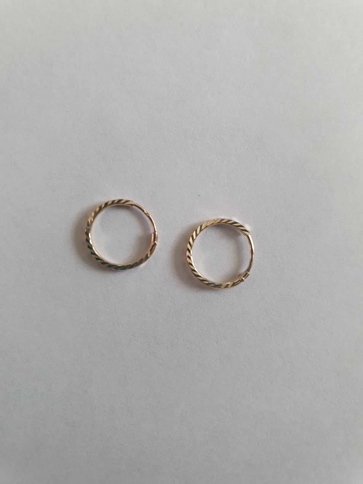 NKlaus Paar Creolen 333 Gelbgold Ohrringe 1,1 mm Gelbgold