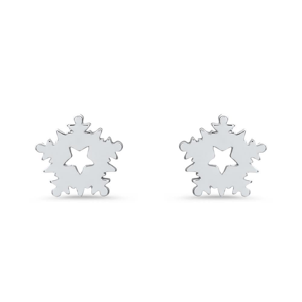 JEWLIX Schneeflocken Ohrstecker Silber 925 Eiskristall