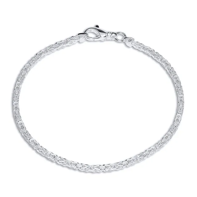 JEWLIX Königsarmbänder Silberarmband 925 2,5mm 21cm