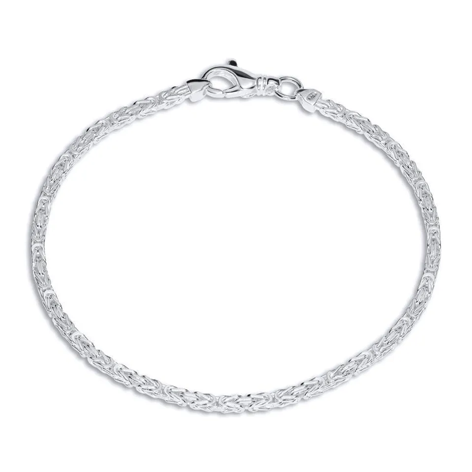 JEWLIX Königsarmbänder Silberarmband 925 2,5mm 21cm
