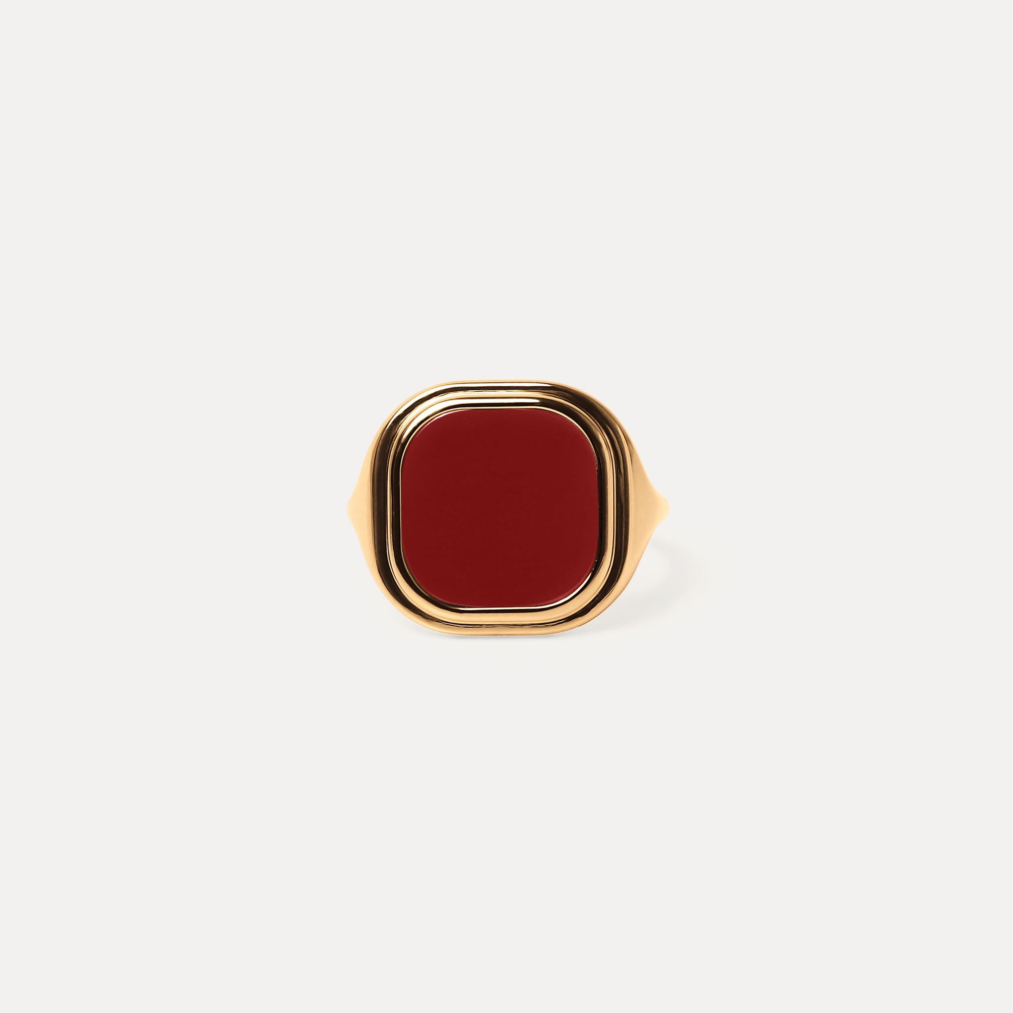 Stilnest Manhattan Cocktail Ring Achat Rot Gold 52
