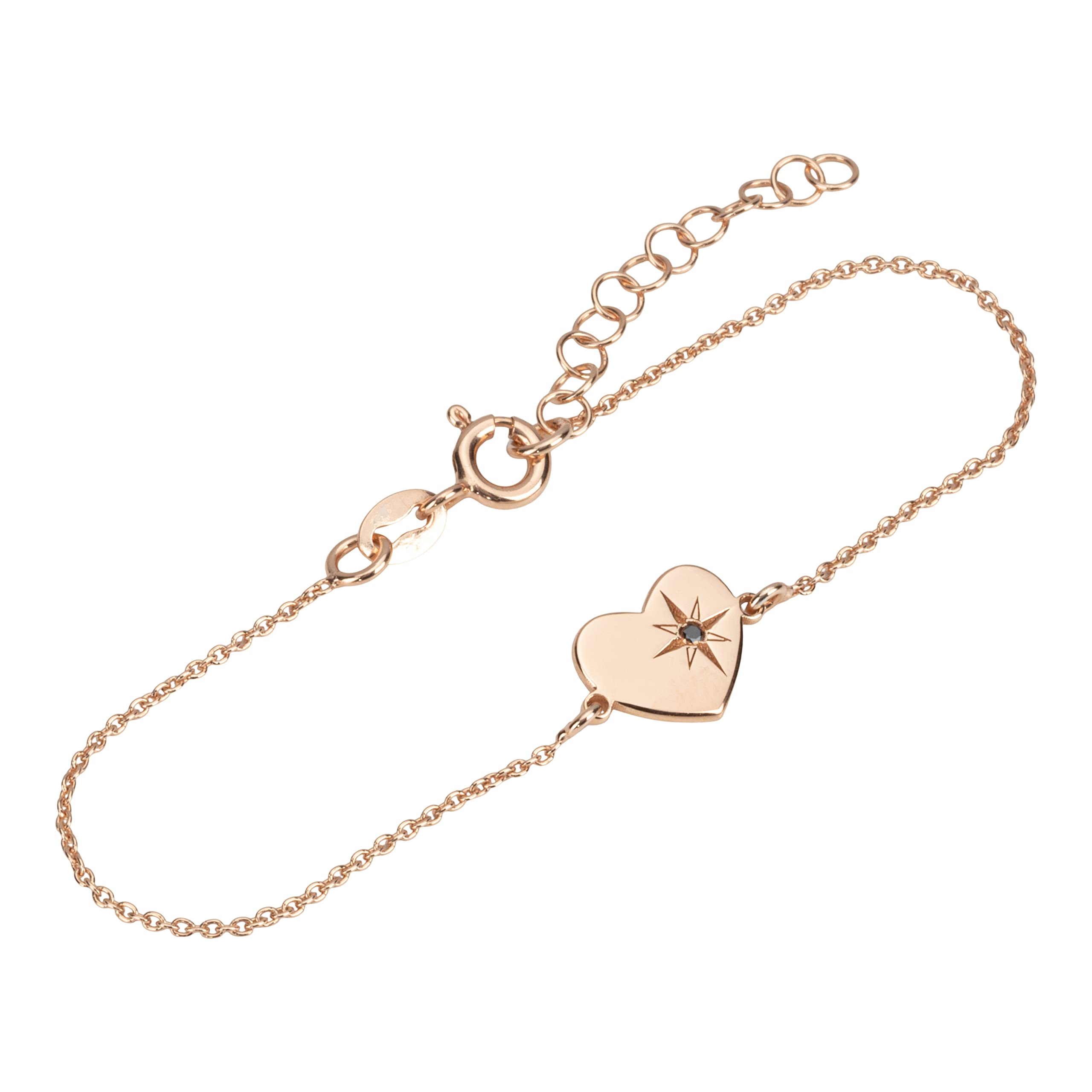 NKlaus Ankerkette Armband 925 Silber rosévergoldet