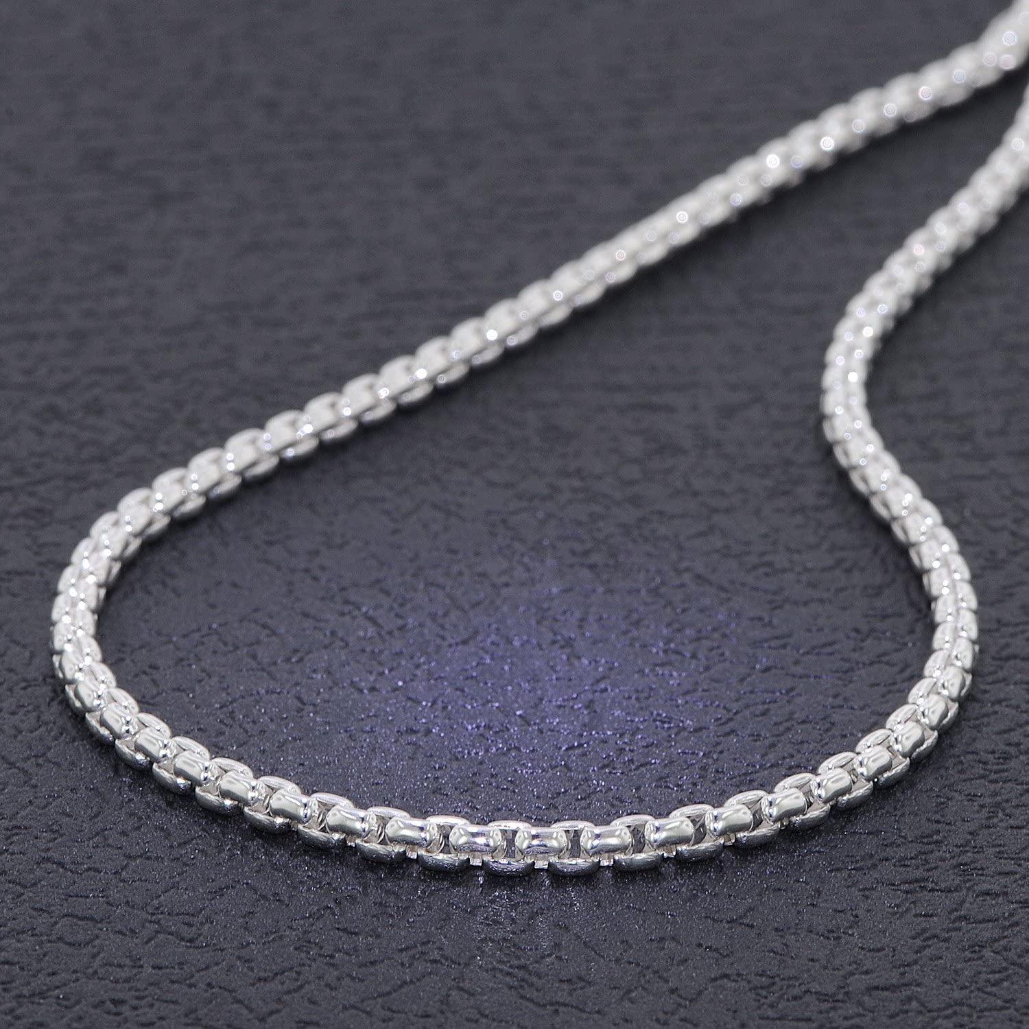 trendor 39415 Venezia-Kette 925 Silber Halskette Rund 3,7 mm
