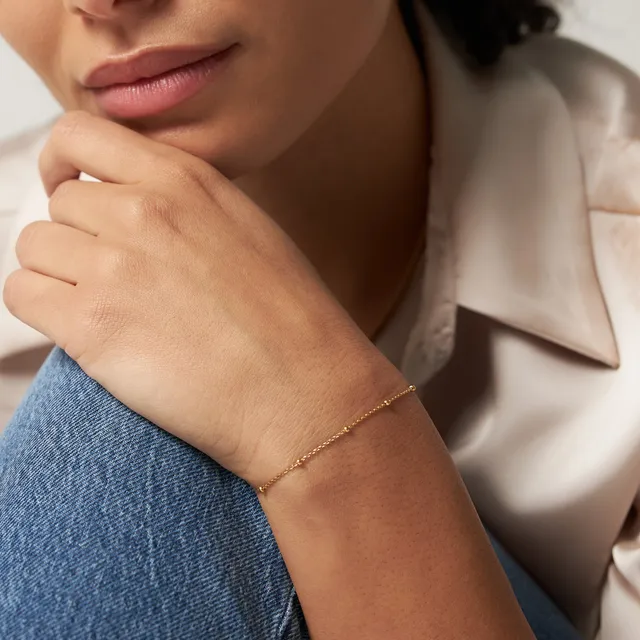 Stilnest Satellite Armband Gold Vermeil 15cm Silber