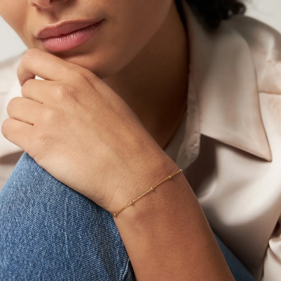 Stilnest Satellite Armband Gold Vermeil 15cm Silber