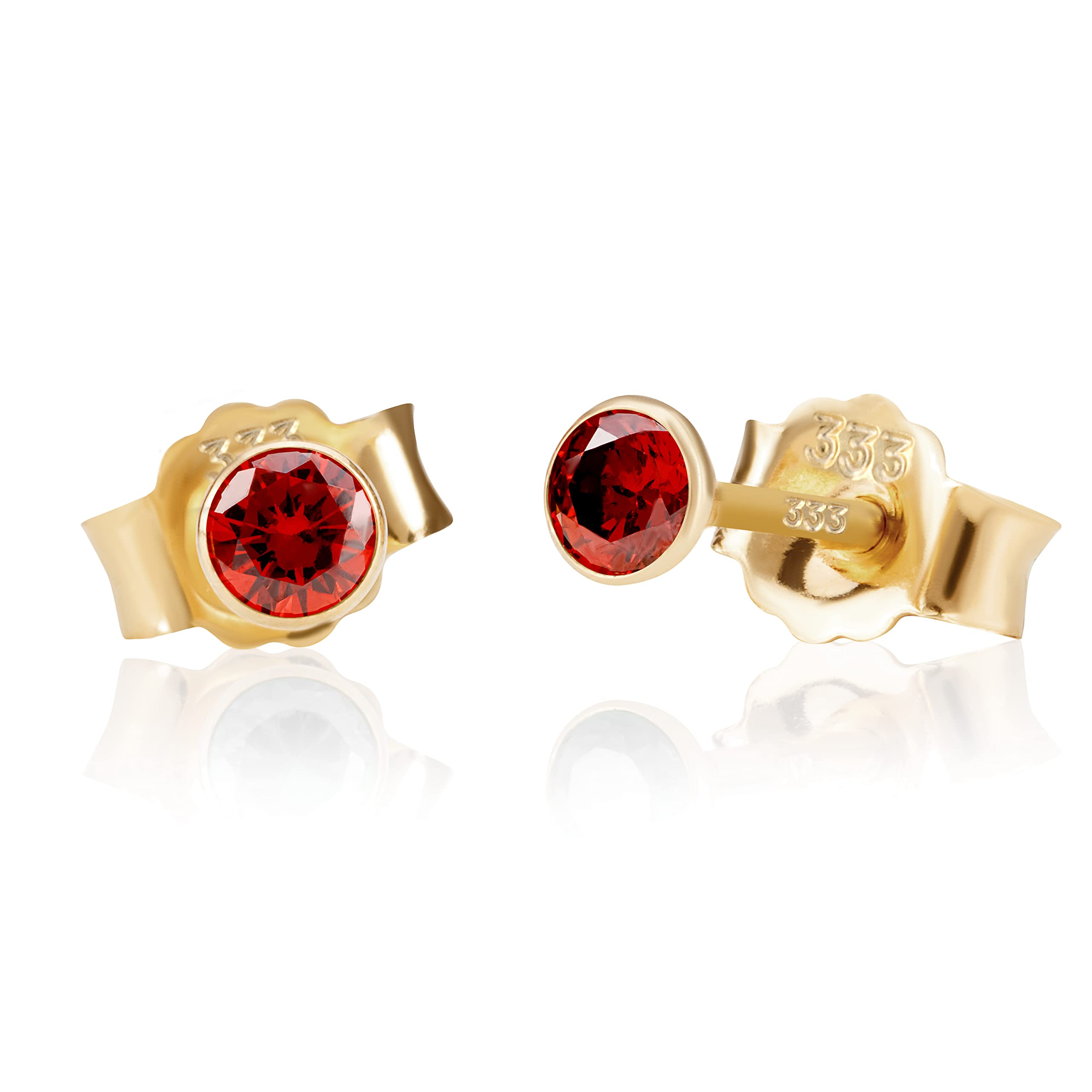 NKlaus Jewellery Ohrstecker 333 Gelbgold Zirkonia Ohrringe 3,0 mm