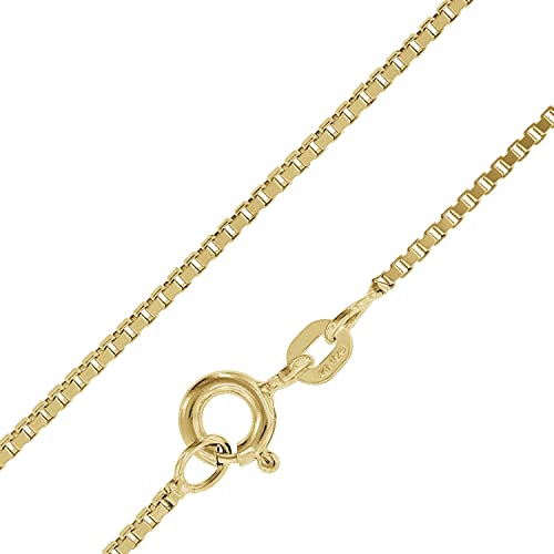 trendor 39450 Veneziakette Silber Goldplattiert 0,9 mm 50 cm