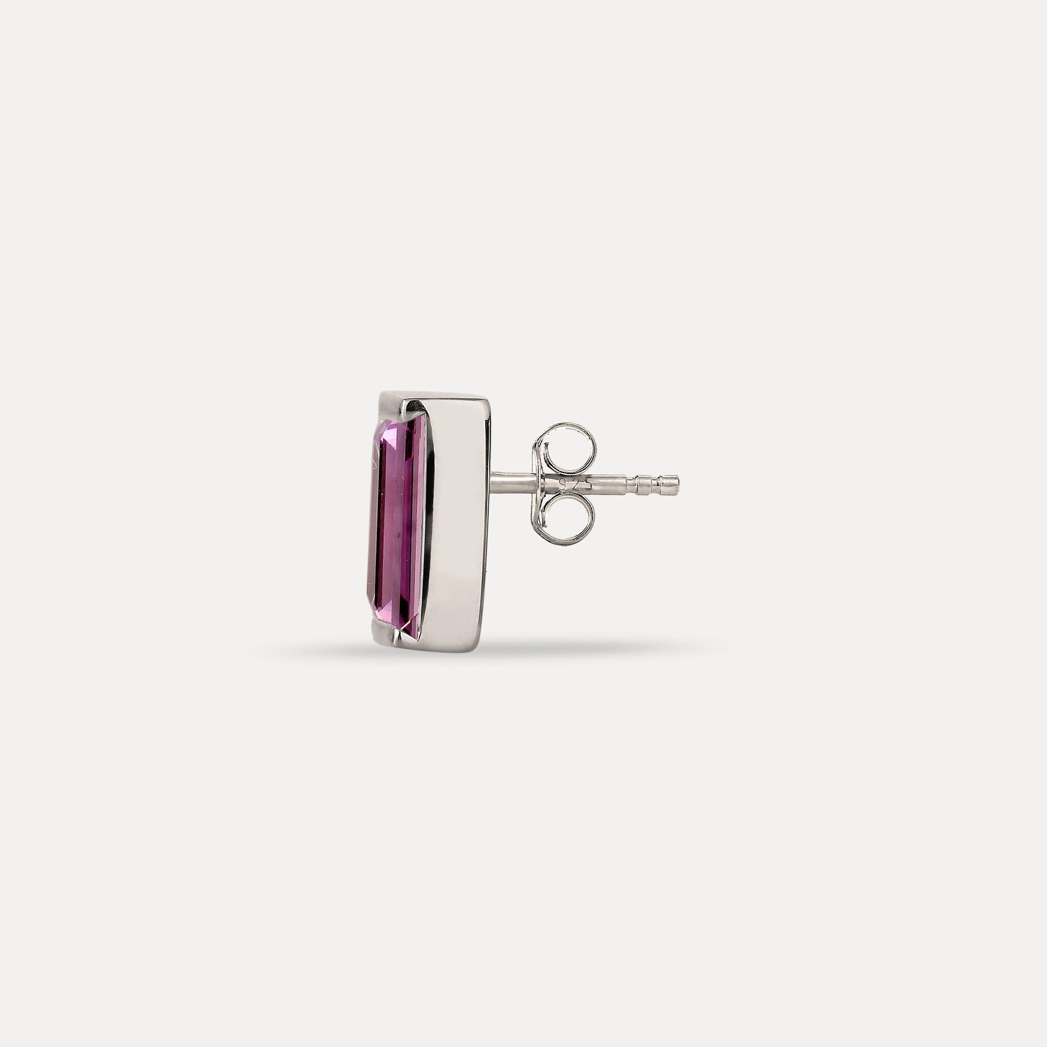 Stilnest Balance Baguette Ohrstecker Amethyst Single