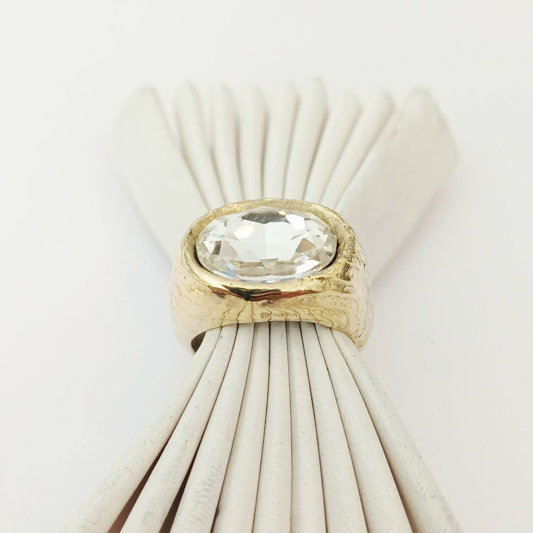 Alevá Bijoux Montecarlo Ring Kristall Bronze verstellbar