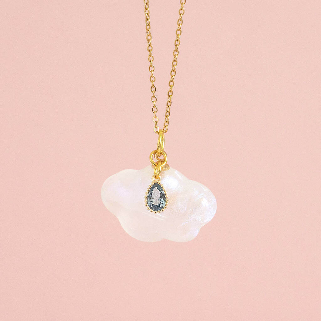 Joy by Corrine Smith Cloud Raindrop Halskette Gold Wolke