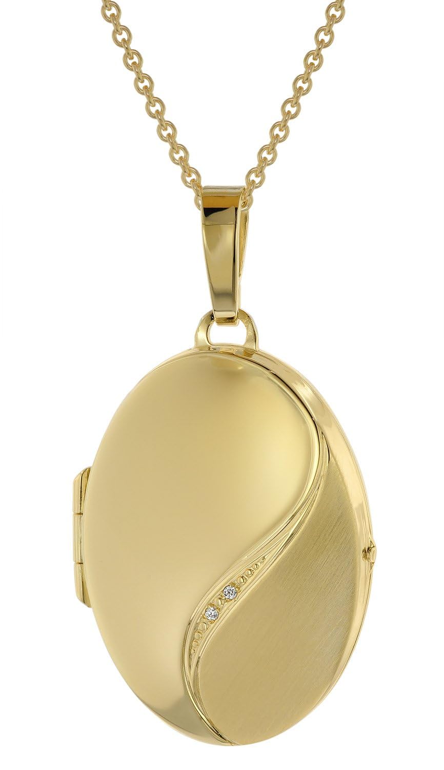 trendor Medaillon Anhänger 39660 Halskette Gold 50cm