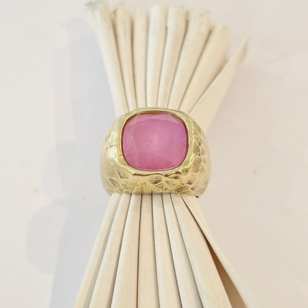Alevá Bijoux Medea Ring Bronze Gold Quarz verstellbar