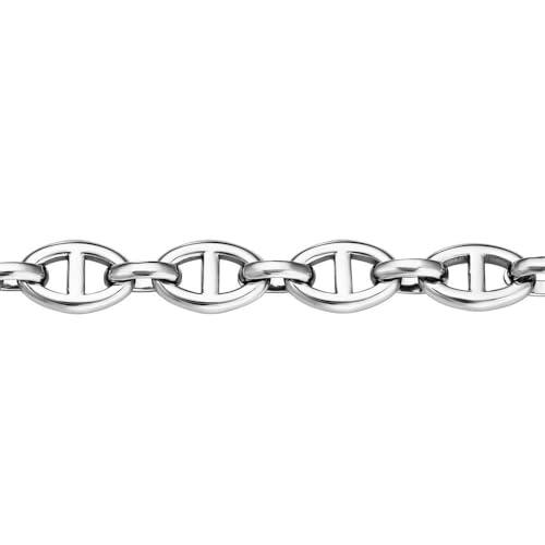 JEWLIX Armband Edelstahl Ankerkette Glieder silberfarben