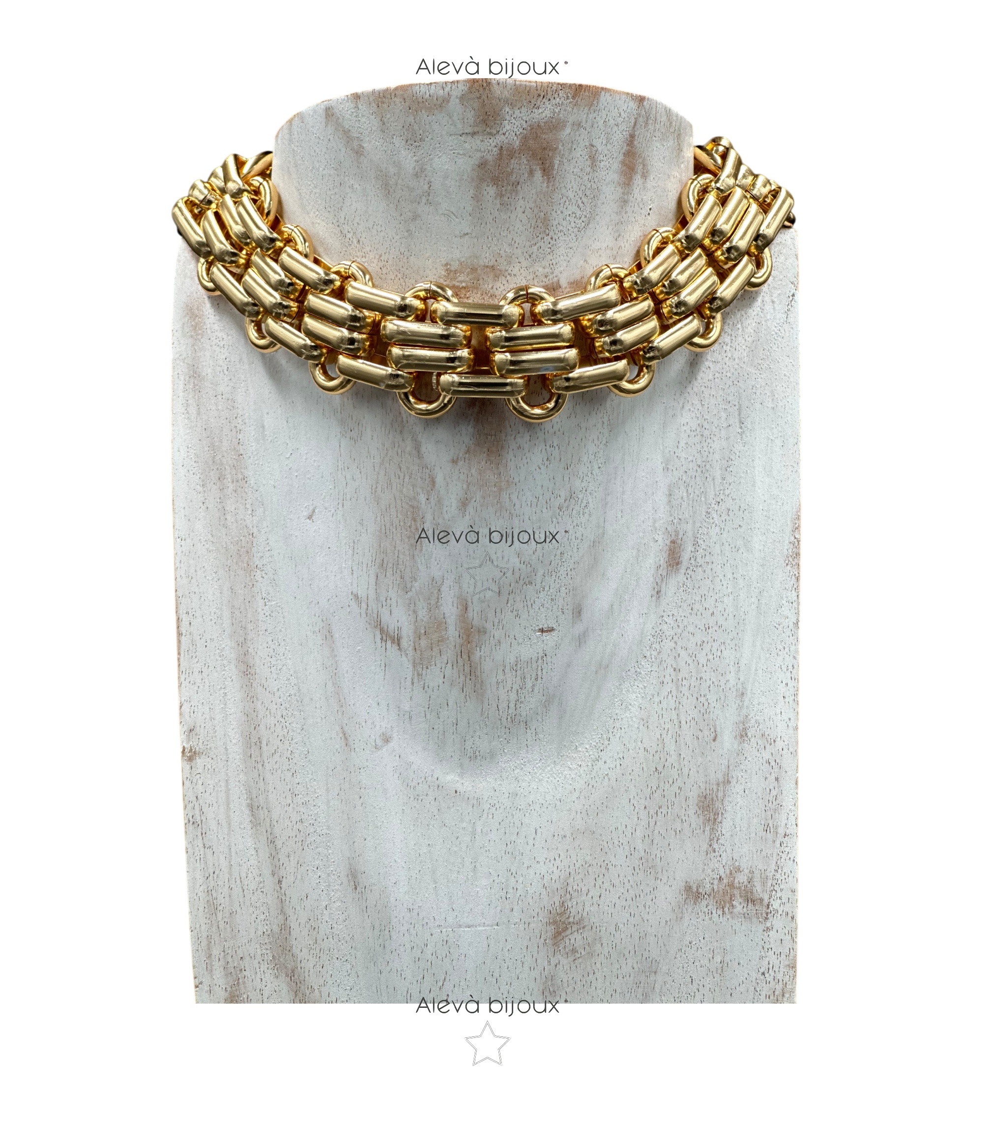 Alevá Bijoux Caterina Choker Halskette vergoldet