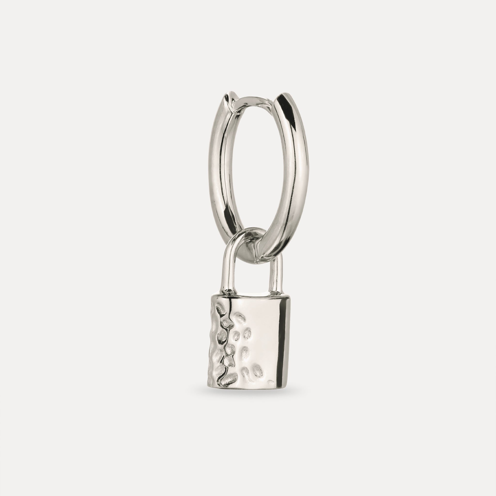 Stilnest Padlock Creolen Ohrringe 24k Gold Vermeil Schloss