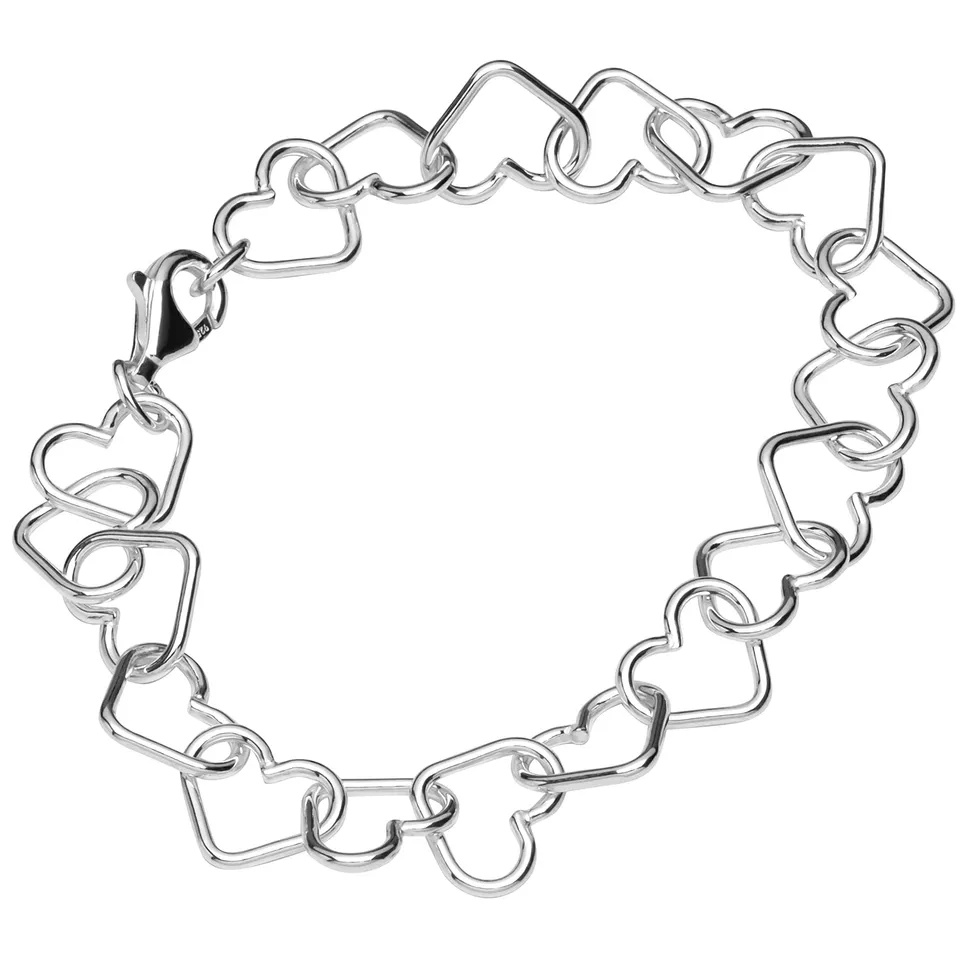 NKlaus Herz Armband Silber 925 Designerkette 19cm Damen