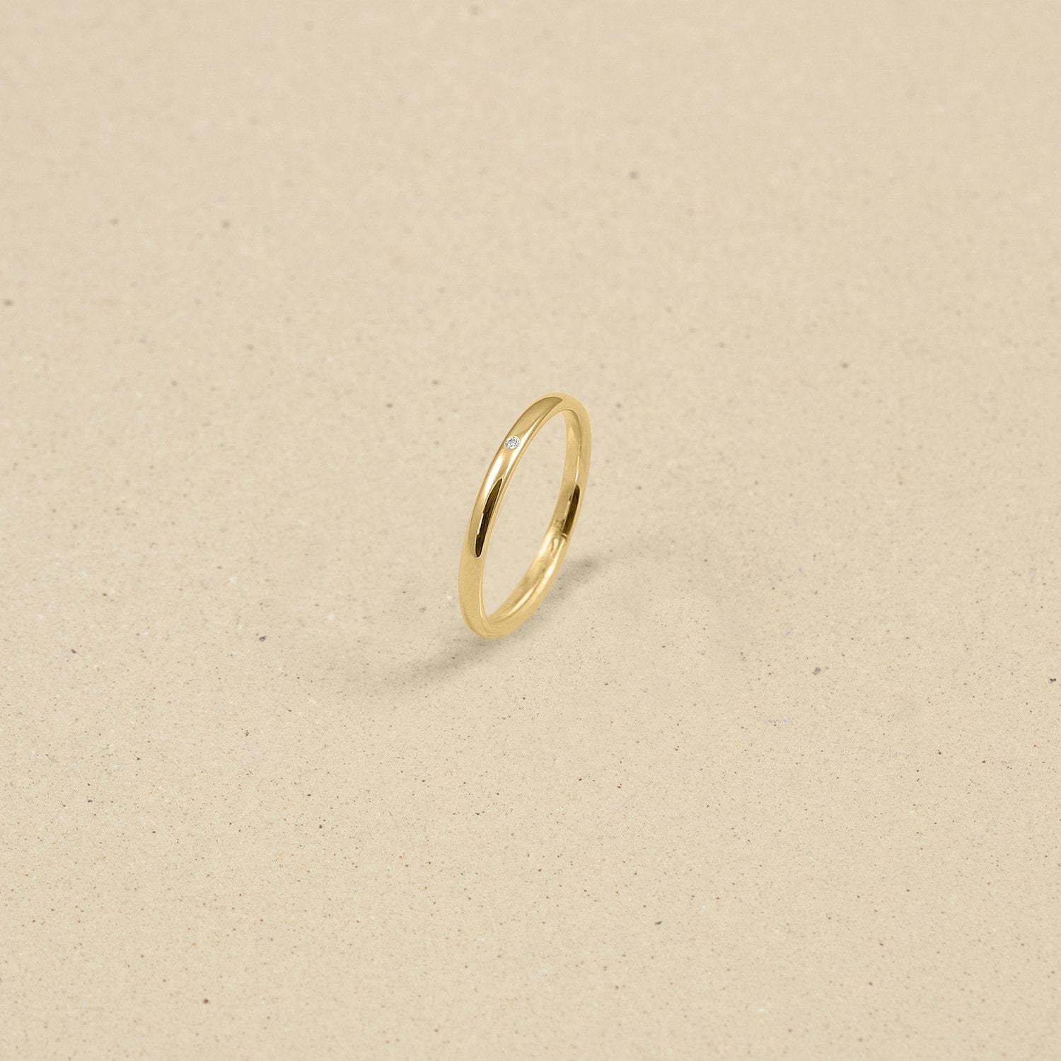 Stilnest Diamant Solo Fair Band 585 Goldring Diamant Gr.56