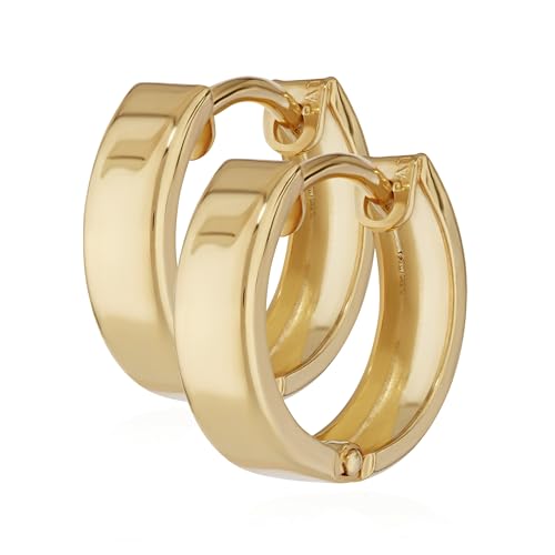 NKlaus Klappcreolen 333 Gelbgold glänzend 12,4mm Paar
