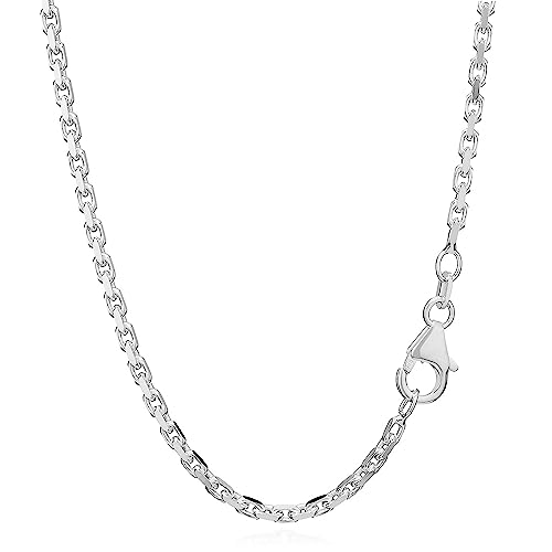 NKlaus Jewellery Ankerkette 925 Silber Collier 42cm 2mm